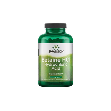 Betaine HCl Hydrochloric Acid with VegPeptase 250 Veggie Capsules